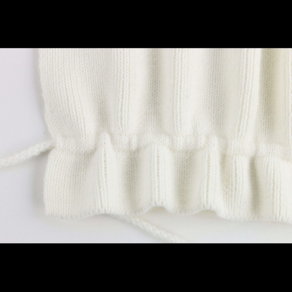 White knit bandeau ruffle top strap detail size xs - Picture 8 of 11